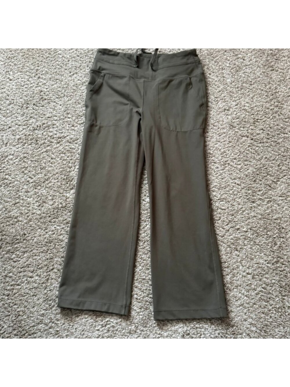 Mondetta Activewear Pants Women's Size M Olive Green Drawstring Pockets Relaxed